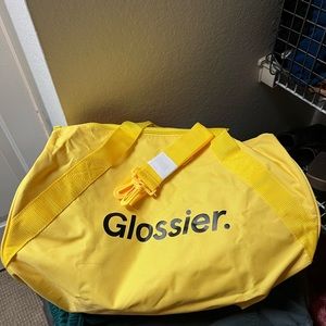 Glossier Sunshine Yellow duffel bag